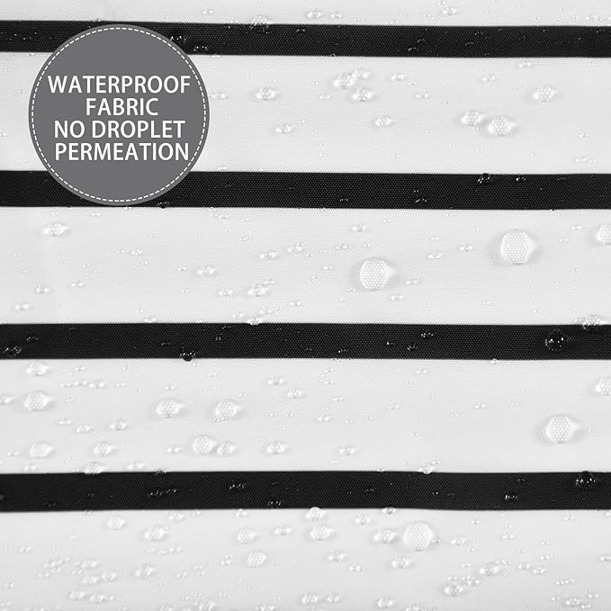 Boho Mid Century Modern Shower Curtain, Abstract Arch Leaf Minimalist Sun Black and White Machine Washable Waterproof for Bathroom Bathtub with Hooks 72x72