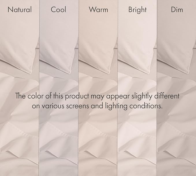 RUVANTI 100% Cotton Percale Sheets Queen Size 6 Piece Set, Cooling Bed Sheets for Hot Sleepers, Deep Pocket 16”, Breathable Lightweight & Durable, Crisp Hotel Style Sheets, Soft Beige