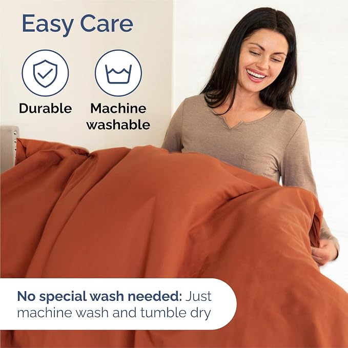 King Size 4 Piece Sheet Set - Comfy Breathable & Cooling Sheets - Hotel Luxury Bed Sheets for Women and Men - Deep Pockets, Easy-Fit, Soft and Wrinkle Free Sheets - Terracotta Oeko-Tex Bed Sheet Set