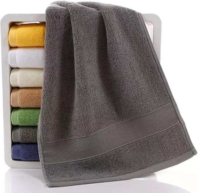 LRUUIDDE Bathroom Hand Towels 2 Set, Cotton Hand Towel for Bath, Hand, Face, Kitchen, Super Soft, Highly Absorbent, Machine Washable, Size 14" x 30" (Gray)…