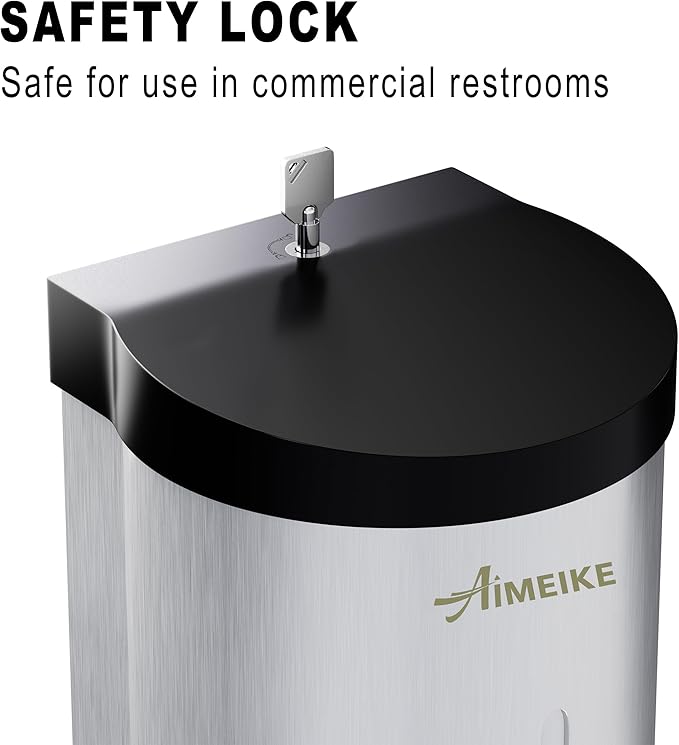 No-Touch Wall Mounted Soap Dispenser for Commercial Use – 800 ml / 27 oz Large Capacity Stainless Steel Unit with Infrared Sensor for Offices, Restrooms & Public Facilities