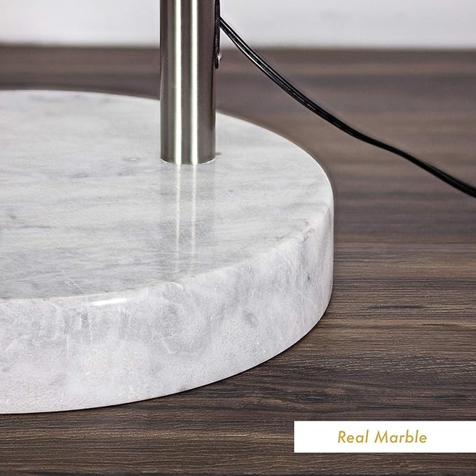 Major-Q Modern Arcing Floor Lamp - Tall Stand Up Arching Drum Shade - Large Contemporary Floor Lamp for Dining Rooms and Bedrooms - Corner Lamp for Office Lighting and Home Decor