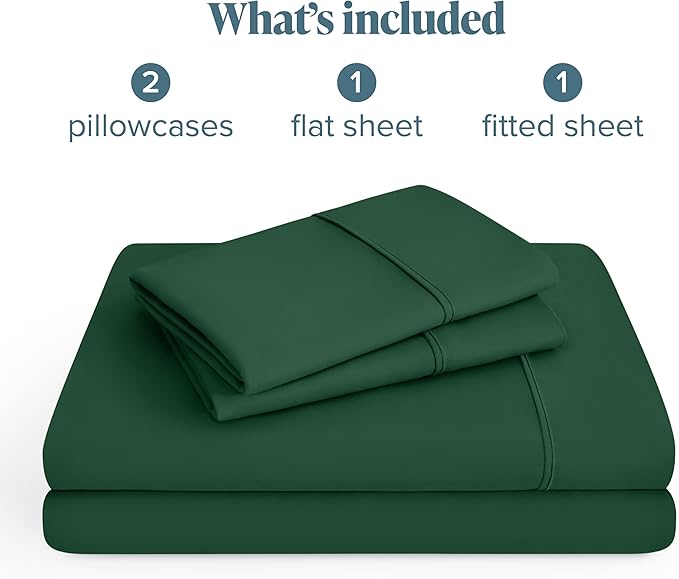 Bare Home King Sheet Set - 1800 Ultra-Soft Microfiber King Bed Sheets - Double Brushed - Deep Pockets - Easy Fit - 4 Piece Set - Bedding Sheets & Pillowcases (King, Forest Green)