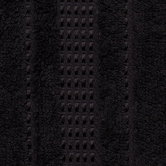 Melissa Linen, 2 Piece, Jet Black Bath Towels, 100% Turkish Cotton Bath Towels for Bathroom, Absorbent, Quick Dry, Durable and Soft Shower Towel, 28 in x 55 in, Spa and Hotel Quality