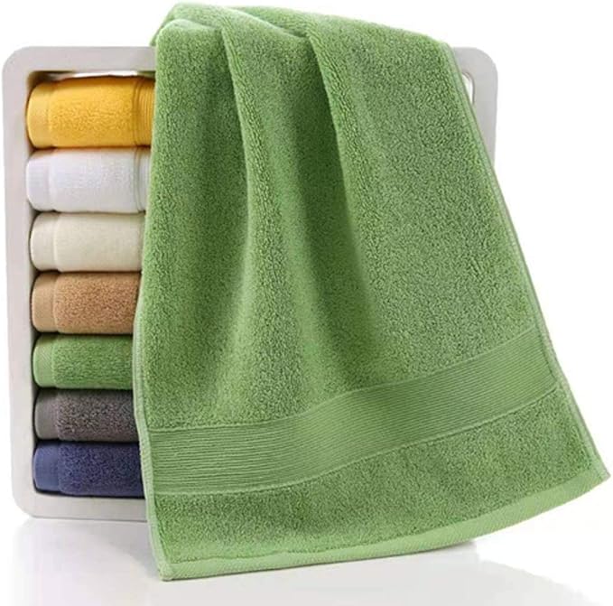 LRUUIDDE Bathroom Hand Towels 2 Set,Cotton Hand Towel for Bath, Hand, Face, Kitchen, Super Soft, Highly Absorbent, Machine Washable, Size 14" x 30" (Green)…