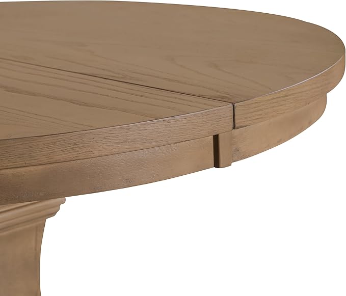 Christopher Knight Home Tokin Extendable Dining Room Table for 6, Wooden Round Expandable Kitchen Table, Vintage Oval Dining Table for Dining Room Kitchen, Light Natural