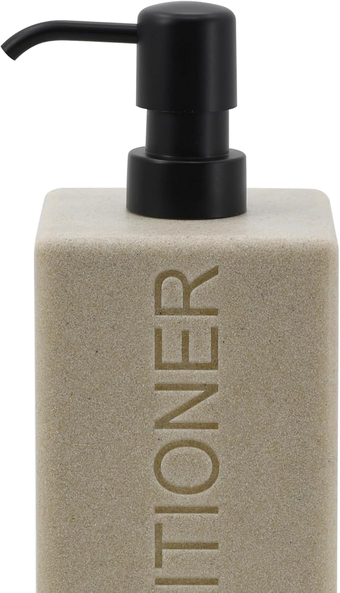 Rectangular Resin Dispenser Premium Bathroom Shampoo Conditioner Body Wash Bottle Modern Refillable Pump Design