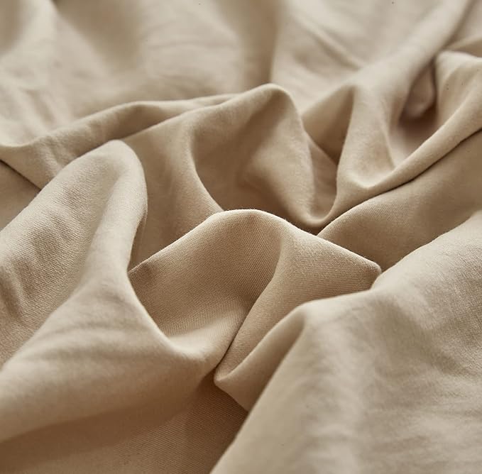 Pureant Beige Comforter Set Queen Solid Champagne Bedding Comforter Sets Light Brown Queen Comforter for Women Men Khaki Comforter Plain Taupe Queen Size Comforter Sets Soft Breanthable Tan Sand Color