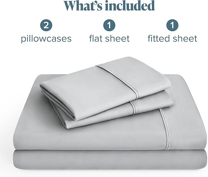 Bare Home California King Sheet Set - 1800 Ultra-Soft Microfiber Cal King Bed Sheets - Double Brushed - Deep Pockets - Easy Fit - 4 Piece Set - Bed Sheets (California King, French Grey)