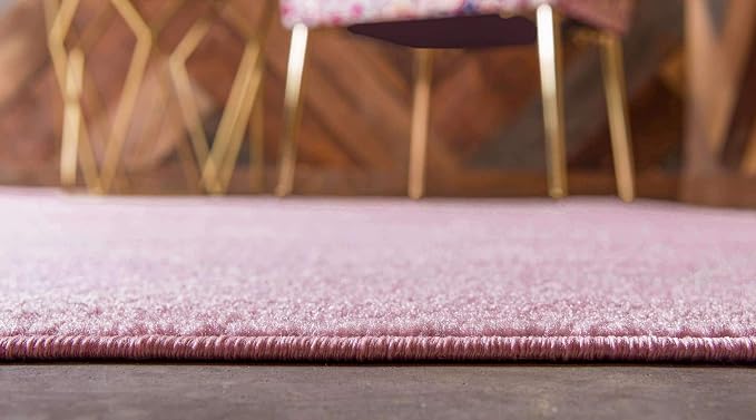 Unique Loom Trellis Frieze Collection Area Rug - Geometric (7' Square, Light Pink/ Ivory)