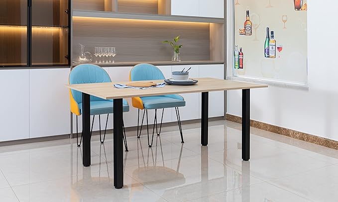 WUHUANGKAKA 28" Square Office Table Furniture Leg,Adjustable Metal Furniture Legs,DIY Workbench,Casual Dining Table Coffee Table Legs ect, with Rubber Floor Protectors(Set of 4).