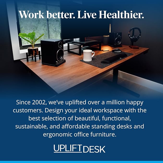 Uplift E7 LED Desk Lamp with Clamp - Black Lamp and Base