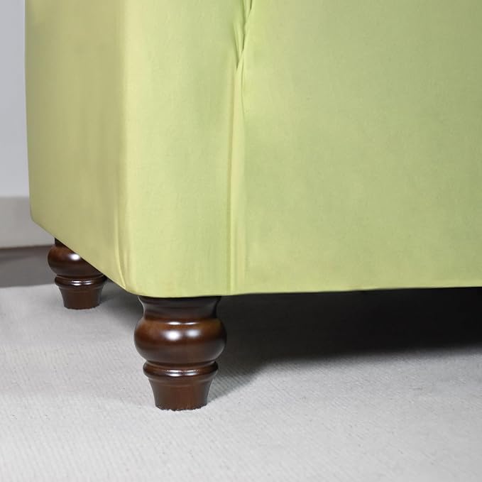Furniture Legs, Wood Sofa Legs, Turned Couch Legs, Round Furniture Feet for Dresser, Sideboard, Recliner, Coffee Table (Dark Brown, 4 inch)