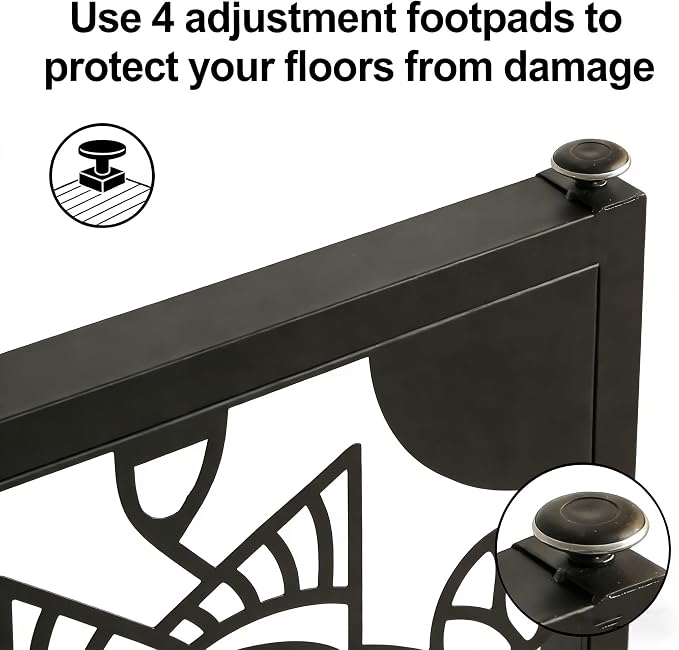 Elephant-Inspired Heavy Duty Metal Table Legs 28 inch, Industrial Modern Desk Base with Laser Engraving Design, Set of 2 for Dining Table/Office Furniture (F)