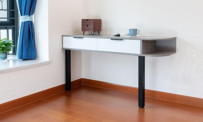 WUHUANGKAKA 28" Square Office Table Furniture Leg,Adjustable Metal Furniture Legs,DIY Workbench,Casual Dining Table Coffee Table Legs ect, with Rubber Floor Protectors(Set of 4).