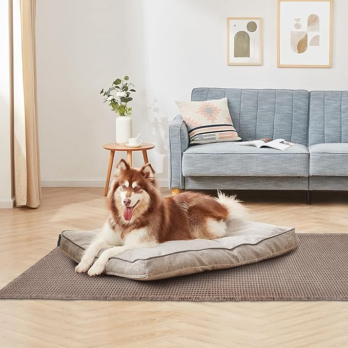 ZALL Tan Waffle Bath Mat,Super Absorbent Non Slip Long Bathroom Runner Rug,Brown 24X60inch,Machine Washable Ultra Soft Floor Mats