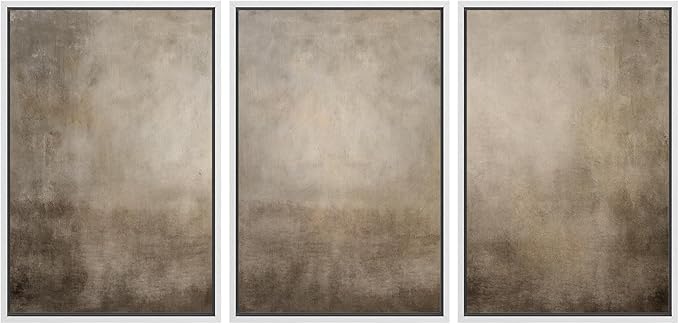 MUDECOR Framed Wall Art Print Set Neutral Abstract Landscape Illustrations Modern Art Boho Decorative Colorful Chic for Living Room, Bedroom, Office - 16"x24"x3 White
