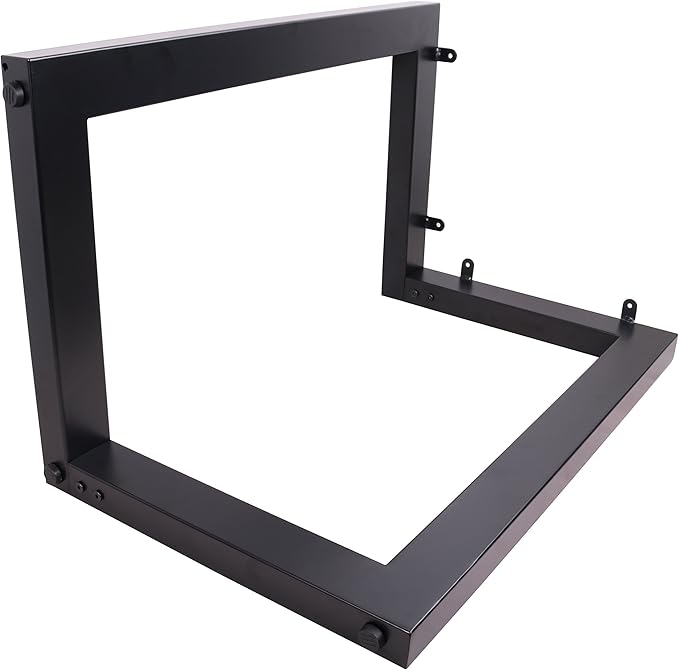 34" L-Shaped Black Steel Table Legs, Set of 2, 34" H x 23.5" W x 1/16" T, Up to 330 Lbs Weight Capacity, Perfect for Dining, Office, Kitchen Tables