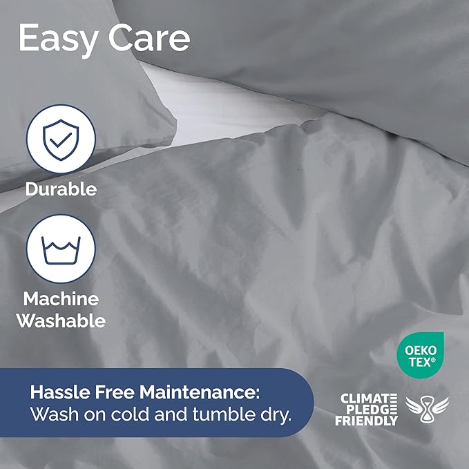 Duvet Cover Twin/Twin XL Size - Extra Soft Twin/Twin XL Size Duvet Cover - Breathable, Easy Care and Fade Free with Zipper Closures & Ties - 68" x 90" Inches - (Steel Blue) Comforter Not Included