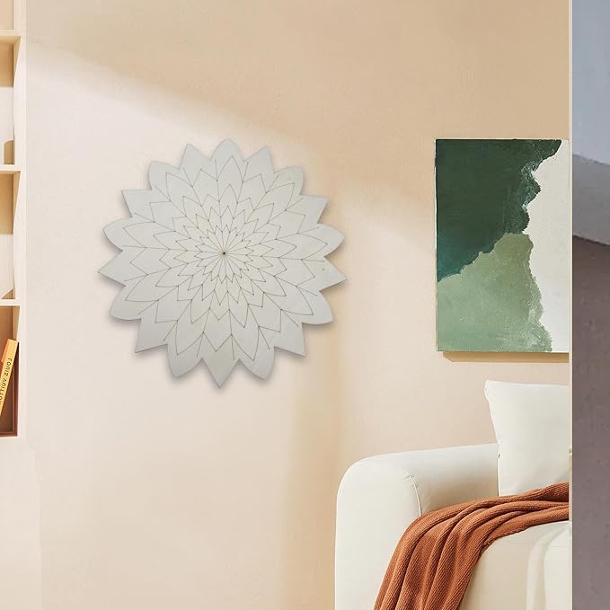 HouseVibe Geometry Wood Wall Art Ornament Bohemian Sculpture Decoration for Bathroom Bedroom Entryway Hallway Dining Room- Style I