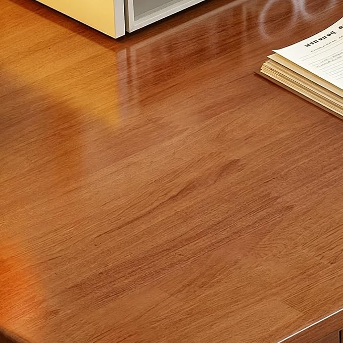 Solid Wooden Desk with Drawers, Small Writing Desk with Drawers for Computer, PC Desk for Work, Study or Gaming, Easy to Assemble (Walnut, 31.5IN)