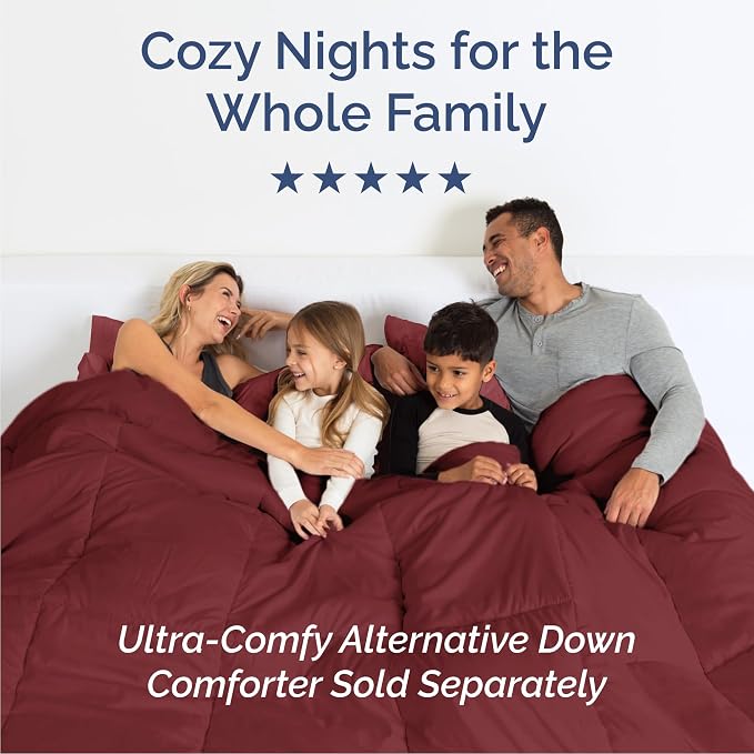 Queen Size 4 Piece Sheet Set - Comfy Breathable & Cooling Sheets - Hotel Luxury Bed Sheets for Women & Men - Deep Pockets, Easy-Fit, Extra Soft & Wrinkle Free Sheets - Burgundy Oeko-Tex Bed Sheet Set