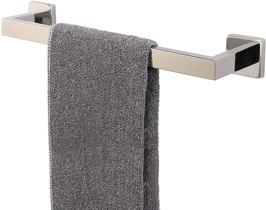 TocTen Bath Towel Rack - Square Base Thicken SUS304 Stainless Steel Towel Bar for Bathroom, Bathroom Accessories Towel Rod Heavy Duty Wall Mounted Towel Holder. (Chrome, 16)