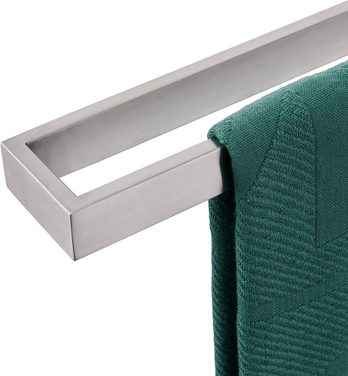 KOKOSIRI Towel Bar Brushed Nickel Bath Towel Hanger Holder 24-Inch Kitchen Rack Stainless Steel for Bathroom Hardware Wall Mount, 1 Pack B4008BR-L24