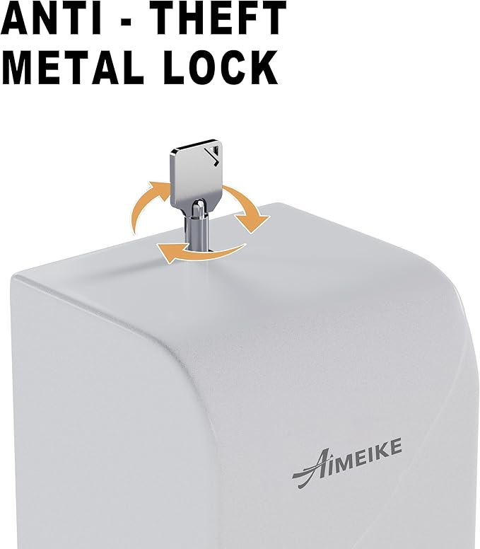 AlMElKE contactless Automatic Wall-Mounted soap Dispenser,800ml (27 fl oz) Touchless ABS White Soap Dispenser with Viewing Window & Lock,Space-Saving for Home Bathroom & Commercial Restrooms