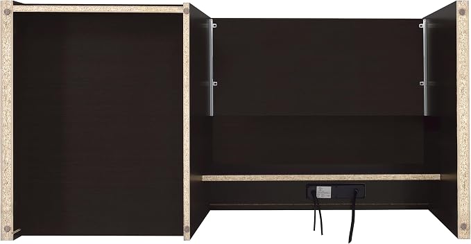 Coaster Home Furnishings - Halston - Engineered Wood - 47-Inch Computer Desk with Drawers, Door Cabinet & Lift-Top Storage, Tempered Glass Top, Contemporary Style - Home Office - Cappuccino - 800702