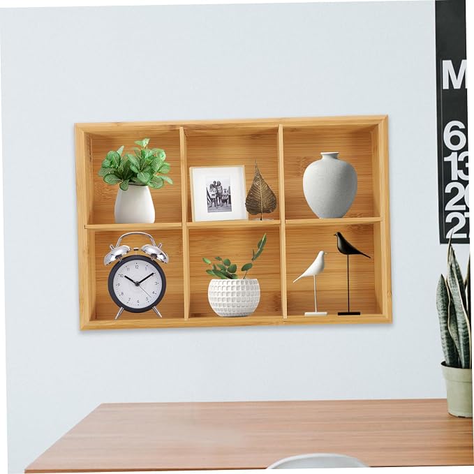 Vintage Wooden Desktop Organizer Wall-mounted Multifunctional Storage Cabinet for Home Office with Eco-friendly Material and Creative Design for Keys Cosmetics Jewelry and Sundries