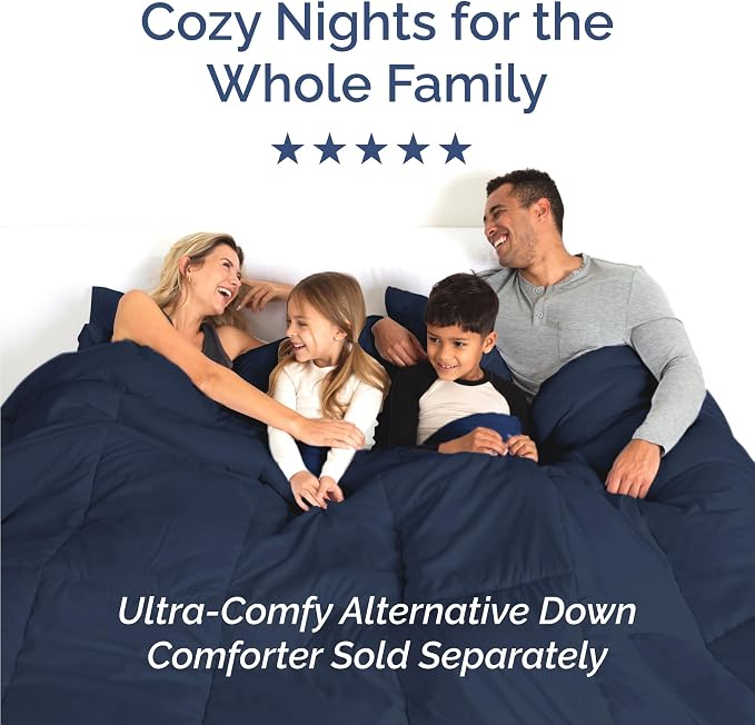 Full Size 4 Piece Sheet Set - Comfy Breathable & Cooling Sheets - Hotel Luxury Bed Sheets for Women & Men - Deep Pockets, Easy-Fit, Extra Soft & Wrinkle Free Sheets - Navy Blue Oeko-Tex Bed Sheet Set