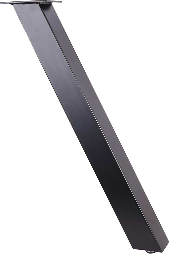 4PCS x 28" Angled Steel Dining Table Legs, Steel Coffee Table Legs, Office Table Legs,Computer Desk Legs,Industrial Kitchen Table Legs,Black