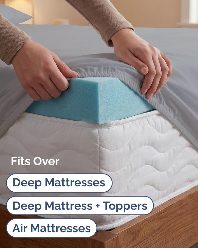 Extra Deep Twin XL Sheet Set - 4 Piece College Dorm Bed Sheets Set with Extra Deep Pockets - Ultra-Soft, Comfy & Breathable Bedding for Women, Men, Kids & Teens - Wrinkle & Fade Resistant - Steel Blue