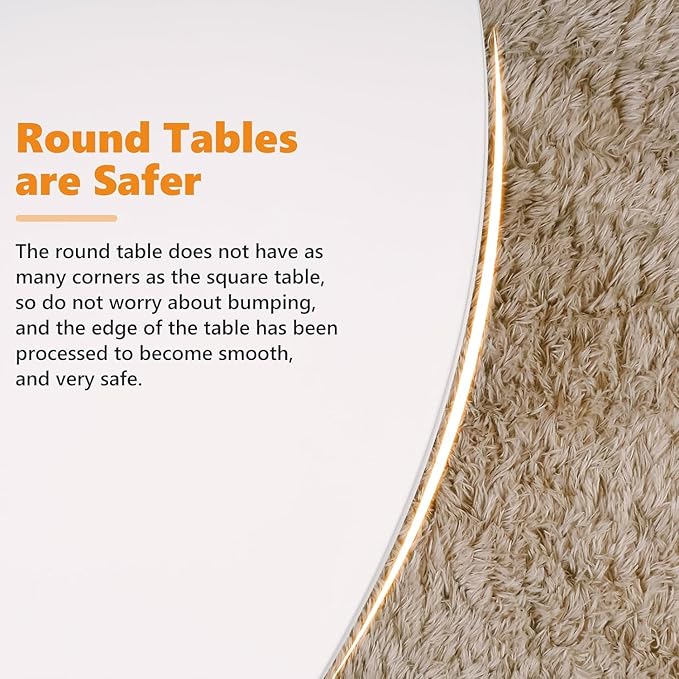White Round Dining Table, 31.5" Tulip Table Kitchen Round Dining Table for 2-4 People with MDF Table Top and Metal Pedestal Base, Mid-Century Leisure Table for Home, Dining Room, Cafe