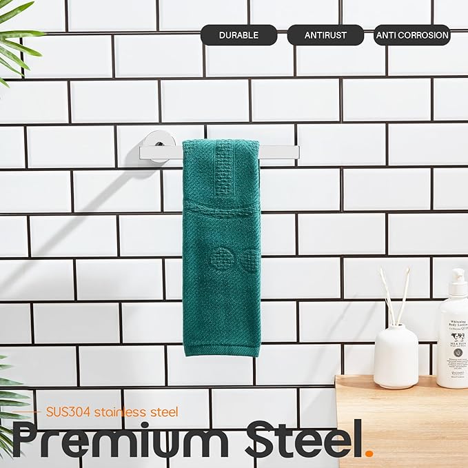 Bath Towel Rings Polished Chrome Bathroom Towel Holder Modern Small Hand Towel Bars Stainless Steel Wall Mounted AN3001CH
