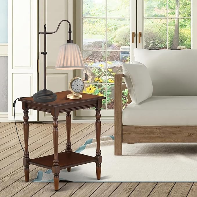 Farmhouse Desk Lamps, Reading Bedside Table Lamp for Living Room, Vintage Industrial Swing Arm Pleated Light for Bedroom, E26
