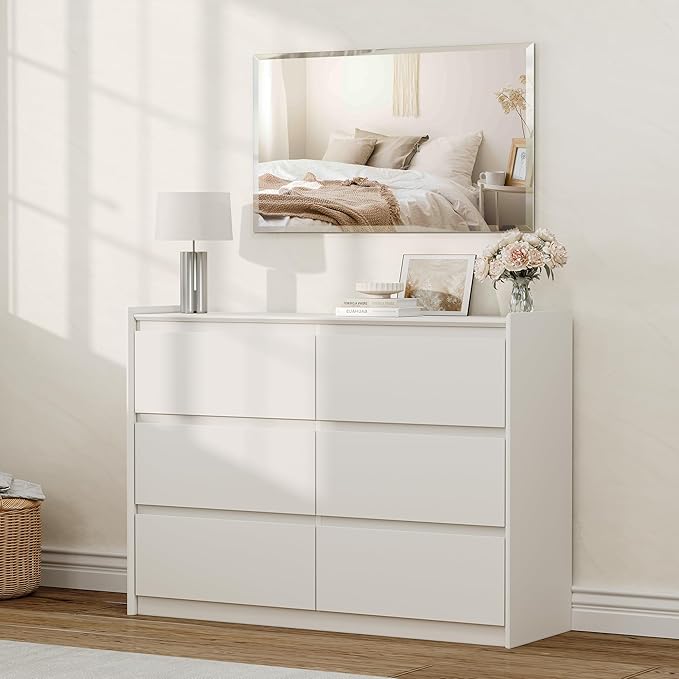 22 x 30 Inch Rectangular Bathroom Mirror, Frameless Beveled Vanity Mirror for Over Sink, Solid-Backed 2-Way Wall Mirror for Powder Room and Entryway