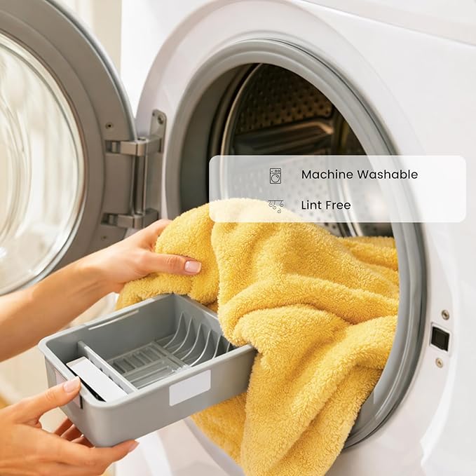 SEMAXE Yellow Bath Towel Set, 100% Cotton Absorbent Bathroom Towels with Hanging Loops, 8 Piece Towel Set Include 2 Bath Towels, 2 Hand Towels, 4 Washcloths