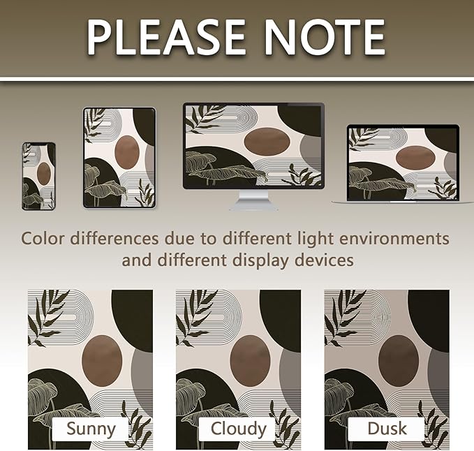 Brown and Beige Shower Curtain Light Brown Tan Taupe Boho Mid Century Modern Shower Curtains for Bathroom Decor MCM Mens Cool Bath Curtain Set, Waterproof Fabric with Hooks 70 x 72 Inch