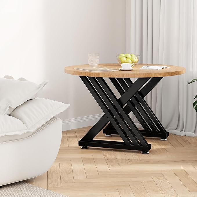 Metal Coffee Table Legs 18" H x 18" W Furniture Desk Bench Dining Table Base with Adjustable Feet Z Shape Set of 2 Black