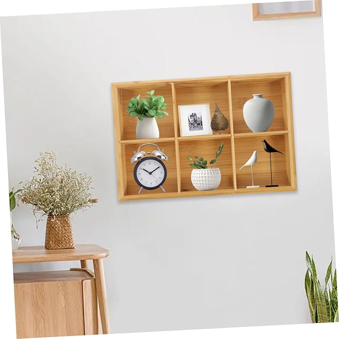 Vintage Wooden Desktop Organizer Wall-mounted Multifunctional Storage Cabinet for Home Office with Eco-friendly Material and Creative Design for Keys Cosmetics Jewelry and Sundries