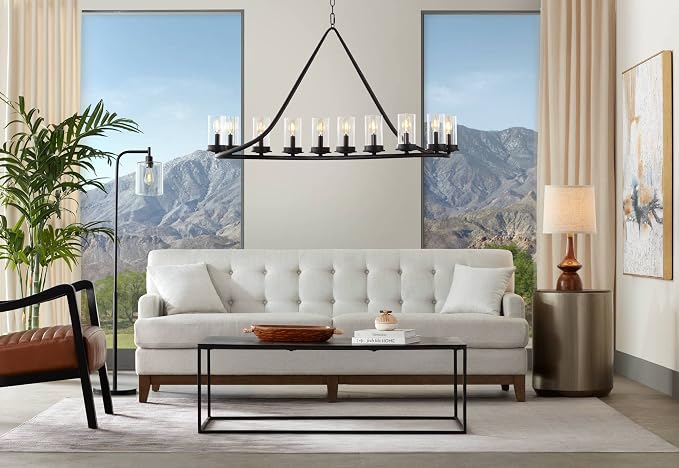 360 Lighting Rexford Mid Century Modern Table Lamp 24" High Walnut Faux Wood Brown Off White Linen Tapered Drum Shade for Bedroom Living Room House Home Bedside Nightstand Office Kids Family