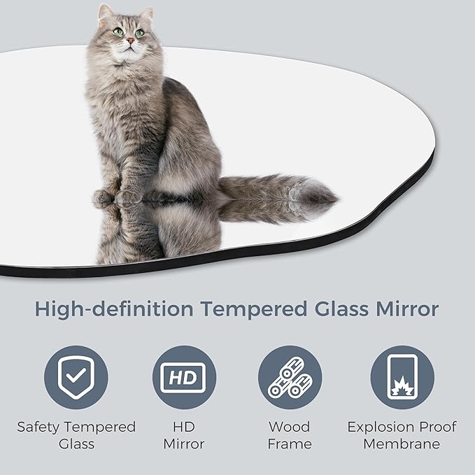 Irregular Bathroom Mirror 24x36 Inch, Frameless Asymmetrical Wall Mirrors with Tempered Glass for Bedroom Bathroom Living Room or Entryway