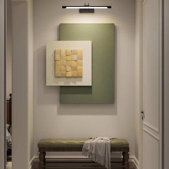Large 3D Wood Wall Art for Living Room, Abstract Minimalist Geometric Wooden Blocks Artwork for Walls, Modern Sage Green Neutral Textured Paintings Wall Decor for Bedroom Dining Room Hallway Home Office