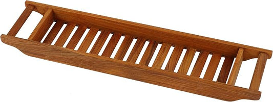 Bare Decor Vaske Natural Teak Wood Bathtub Caddy, 33" Wide