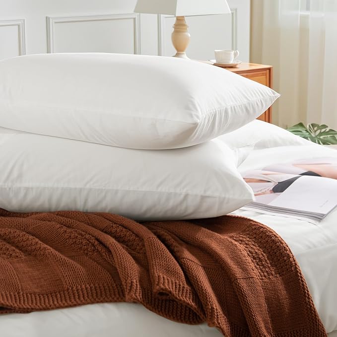 NEXHOME PRO Duvet Cover Set 100% Washed Cotton Oversized King 120"x98" Linen Feel Textured Organic Natural 3 Pieces Bedding Set with Zipper Closure and Corner Ties, Breathable(White, No Comforter)