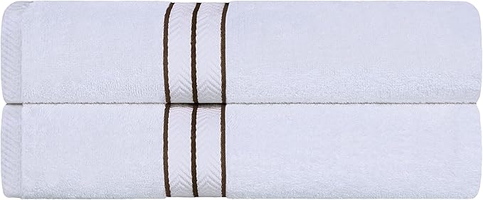 Superior Turkish Cotton Ultra-Plush 2-Piece Bath Towel Set, Towels for Shower, Bathroom, Home Essentials, Spa, Guest/Master Bath, Airbnb, Apartment, Adults and Kids, Soft Quick Drying, Latte