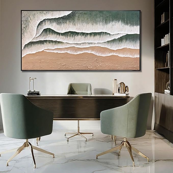 SOUGUAN Line Canvas Wall Art Beach Decorative Pictures Contemporary Poster 29"x58" Large Painting for Living Room Artwork for Bedroom