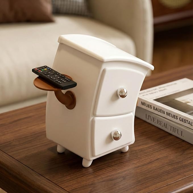 Creative Cabinet-Shaped Storage Box with Arms, Funny Decorative Organizer for Desk, Cute Mini Drawer Box for Office, Bedroom, or Living Room Decor